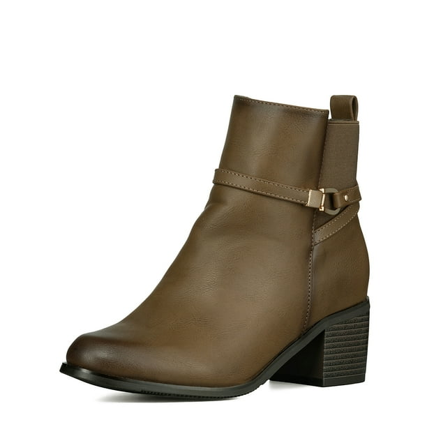 Botin Casual Mujer De Moda Vintage Tacon Grueso Weide ZS66