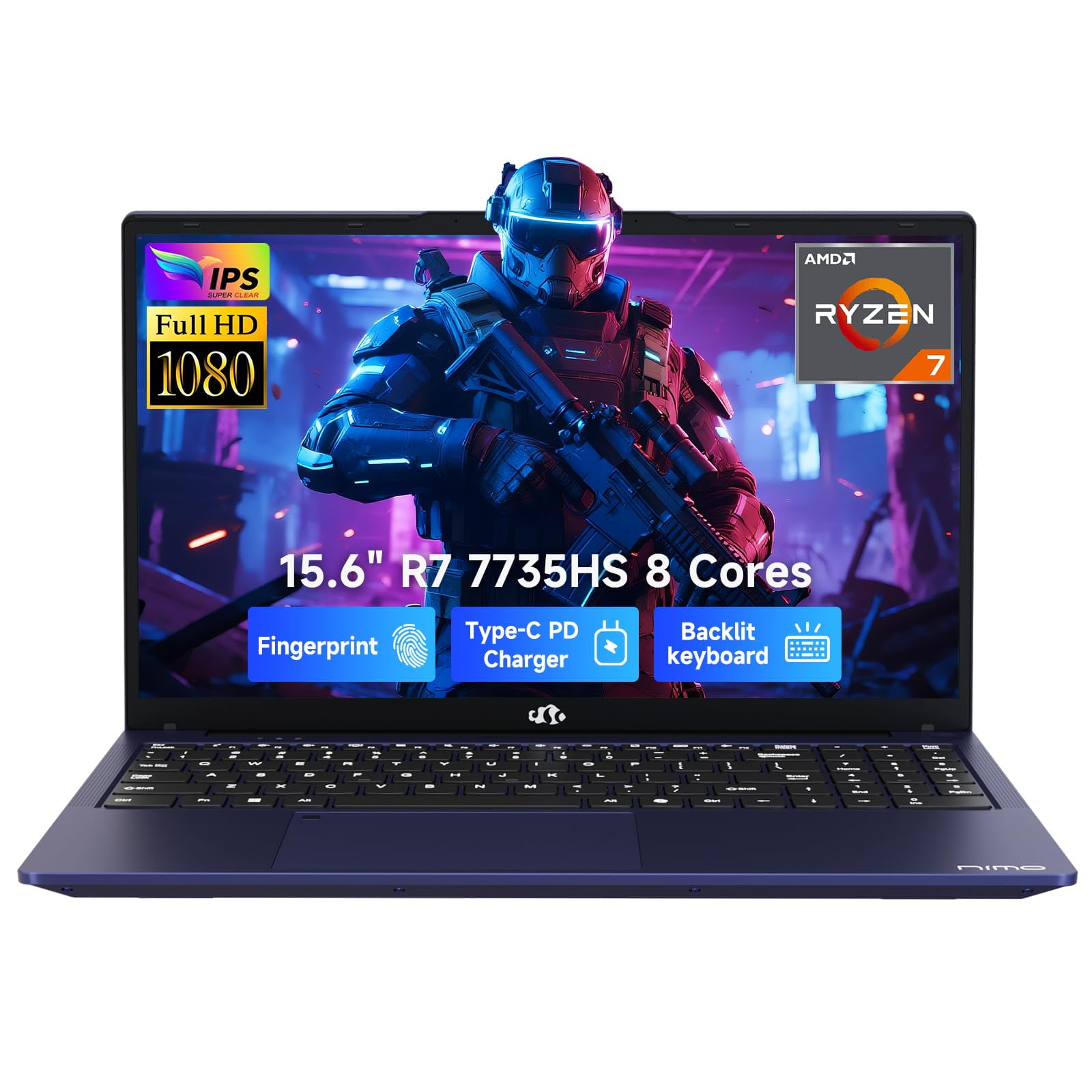 Laptop Nimo N159 Ryzen 7 7735hs 15.6" Fhd 16gb 1tb Ssd