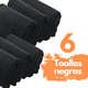 thumbnail image 3 of Pack 6 Toallas Microfibra 40x80 cm Negra Spa Gym Peluquería, 3 of 3