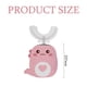 thumbnail image 3 of Cepillo de dientes eléctrico en forma de U para niños con dibujos animados, limpieza de 360 grados, automático, resistente al agua IPX7 (6-12 años), 3 of 6