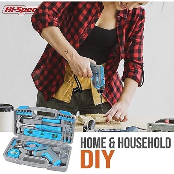 Kit Herramientas 35 Piezas Atornillador 3 6v Usb Azul