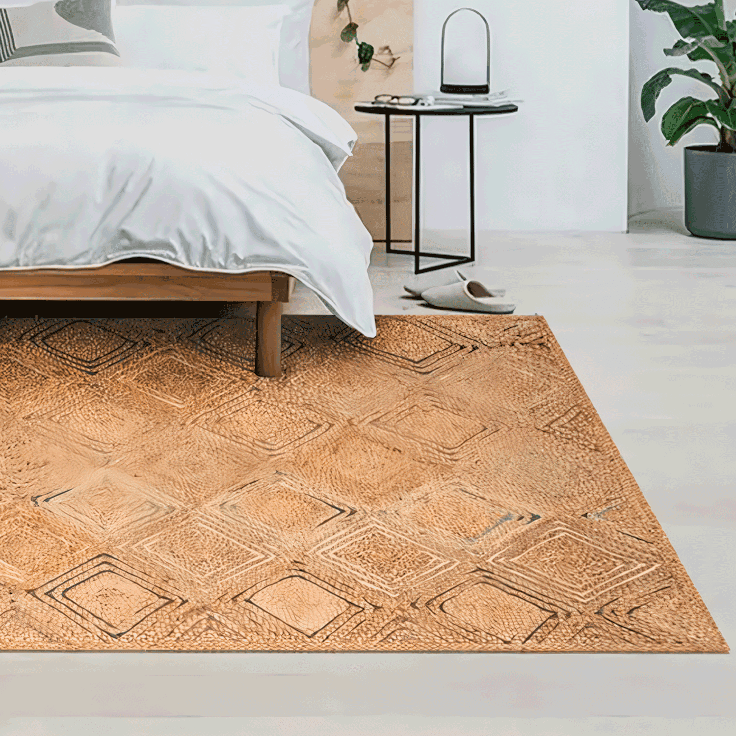 Bazhars - Alfombra 140x200 Cm Yute Heri Braided Nmulti Bk