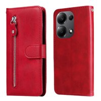 Gangxun - Funda Con Cremallera Para Xiaomi Poco M6 Pro 4G, Carcasa Cartera De Cuero Pu Con Soporte Y Tarjetero