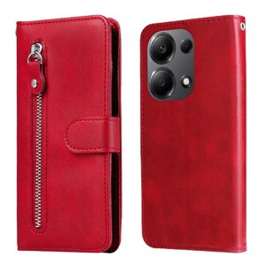 Gangxun - Funda Con Cremallera Para Xiaomi Poco M6 Pro 4G, Carcasa Cartera De Cuero Pu Con Soporte Y Tarjetero