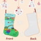 thumbnail image 3 of Los Kiboomers Tema: Calcetines de Navidad, fino lino blanco para colgar en escaleras y chimenea, decoración navideña para el hogar, regalo de Navidad. 45cm × 32cm, 3 of 5