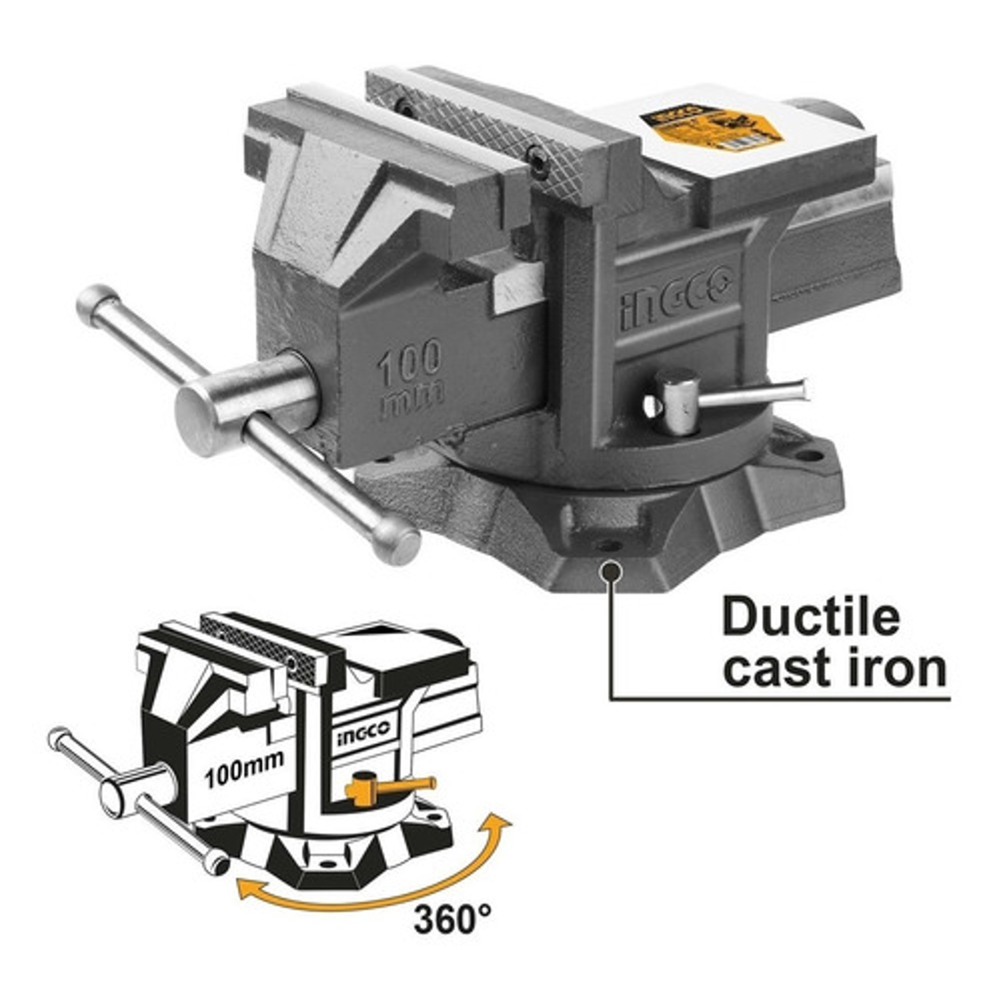 Tornillo Mecanico De Banco 200mm/8" Ingco Hbv088