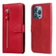 thumbnail image 1 of Funda con Cremallera para iPhone 11 PRO, Carcasa Cartera de Cuero PU con Soporte y Tarjetero, 1 of 5