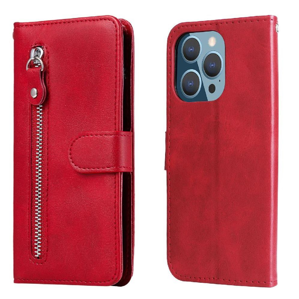 Gangxun - Funda Con Cremallera Para Iphone 11 Pro, Carcasa Cartera De Cuero Pu Con Soporte Y Tarjetero