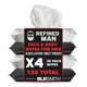 thumbnail image 1 of Toallitas corporales y faciales BLKSMITH Refined Man para hombre, 4 unidades, 120 unidades, 1 of 9