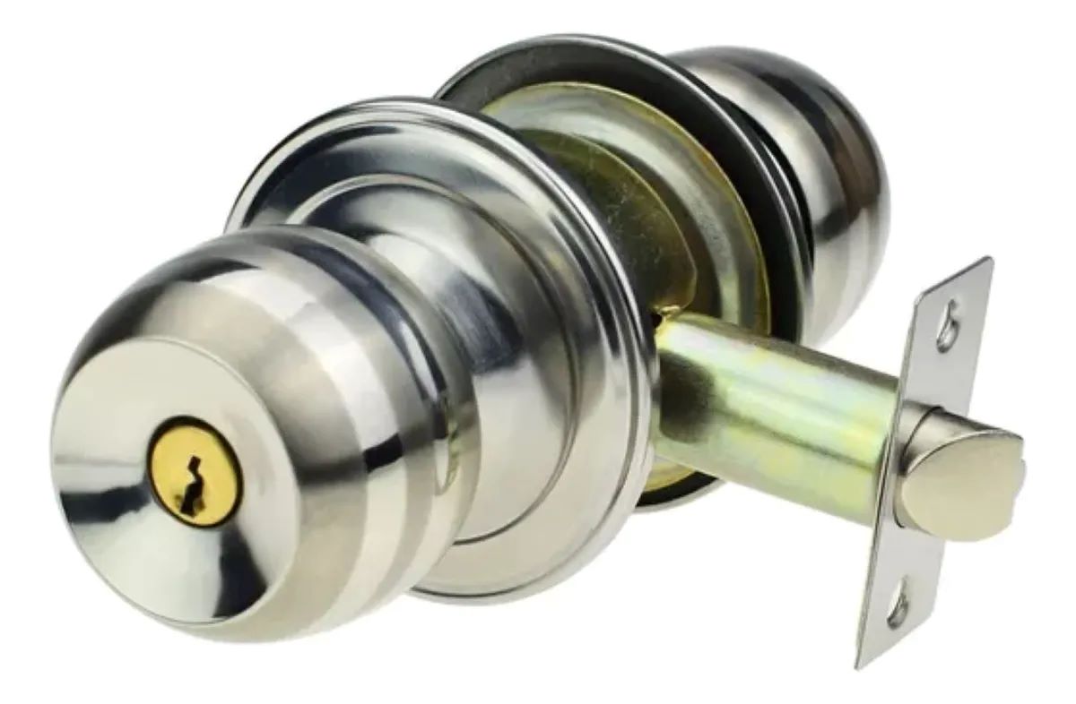 Metalfer - Cerradura De Pomo Cromado Blister Para Puertas