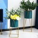 thumbnail image 4 of Porta Macetero Pedestal Maceta Plantas Verde Dorado Mediano, 4 of 9