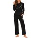thumbnail image 1 of INSPIRE CHIC Conjuntos de Descanso para Mujer Camisetas de Manga Larga con Estampado de Gatos con Pantalones Pijamas con Bolsillos S Negro, 1 of 6