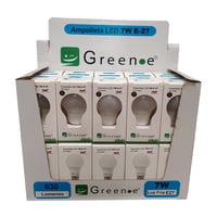 Green E - Ampolleta Led E27 / Luz Fría 7W / Pack 20 Unidades