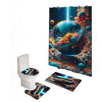 Genérico - Set De 4 Piezas Para Baño Con Estampado 23