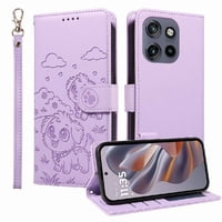 Funda Billetera Foxdock Compatible Con Motorola Edge 50 Neo 5G, Diseño Perrito Tierno, Ranuras Para Tarjetas Y Soporte Plegable