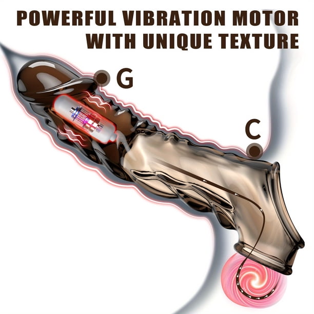 1pc Vibrating Penis Sleeve With Penis Ring For Male, Masturbate And Couple Sex Supplies