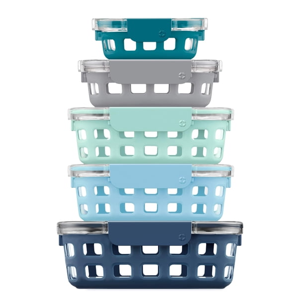 Recipientes de almacenamiento de alimentos, set de preparación de comidas mixtas Duraglass de Ello