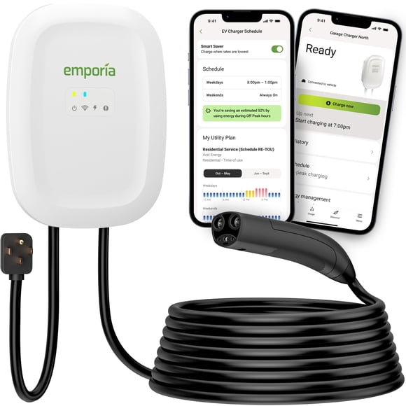 Cargador Para Vehículo Eléctrico Nivel 2 48 A 240 V Nema 14 50 Cable De 7 6 M
