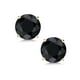 thumbnail image 2 of Aros Paris Jewelry 14K Yellow Solid Gold Created Black Round Sapphire 7mm, 2 of 3