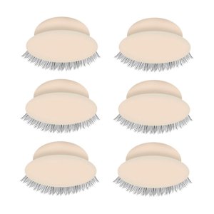 Ioensy - 6 Piezas De Extensiones De Pestañas, Suministros De Repuesto Para Herramientas De Maquillaje Para Principiantes, Color Rosa