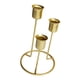 thumbnail image 1 of Portavelas Cónicos Candelabro De Metal De 3 Brazos Para Mesa De Oro, 1 of 2