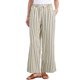 thumbnail image 1 of INSPIRE CHIC Pantalones de rayas con cordón casuales de regreso a clases para mujer, pantalones anchos de cintura alta de algodón sueltos, beige XL, 1 of 6