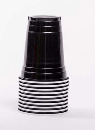 Vaso Bicolor Negro 20 Un GREAT VALUE
