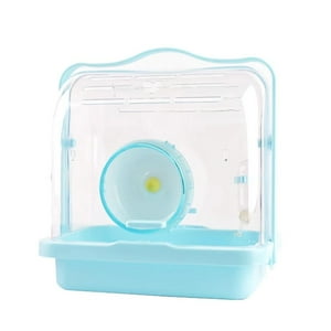 Total Click - Jaula Transportadora Para Hamsters Ornamental Celeste