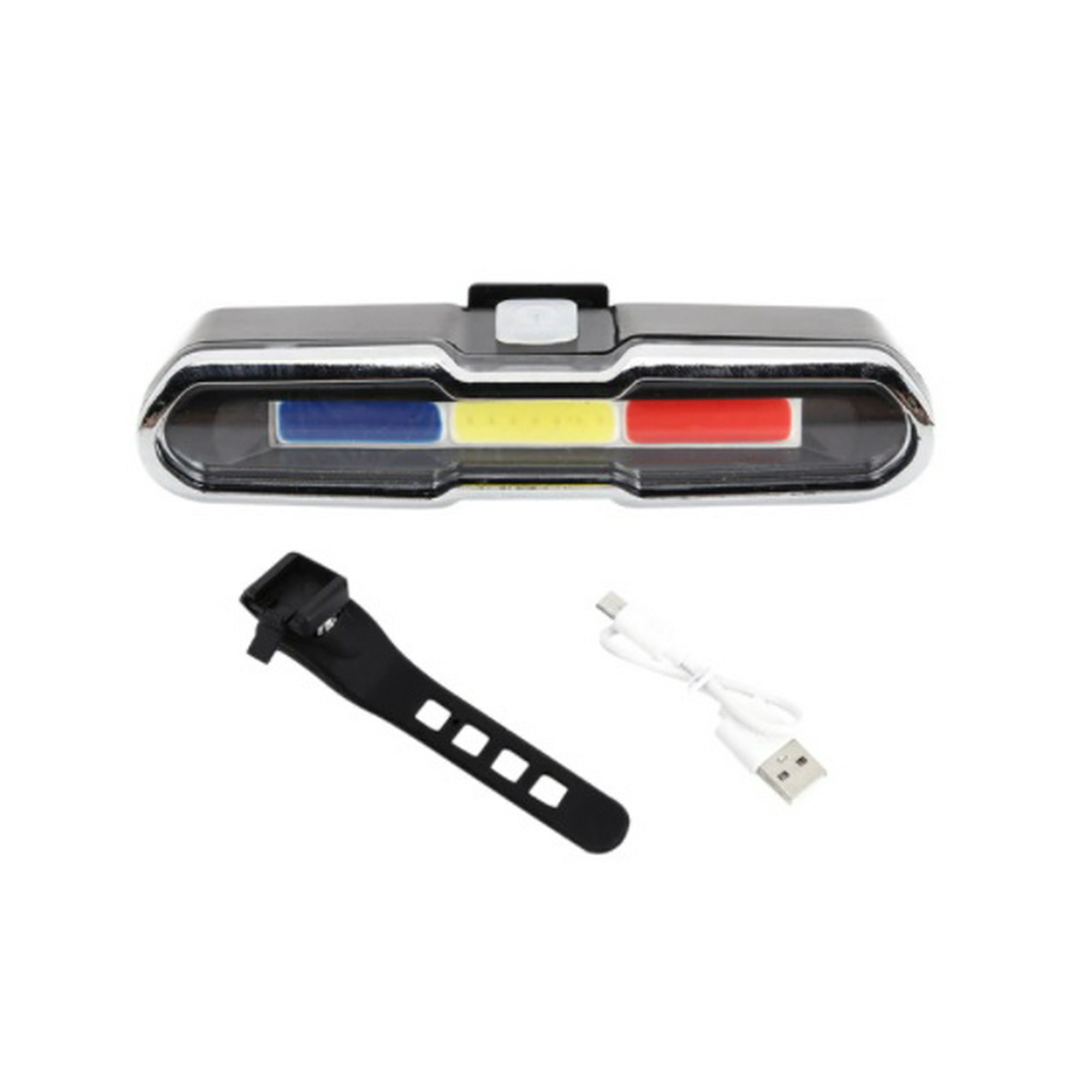 Impormaipu - Luz Linterna Led Bicicleta Baliza Muy Potente Recargable Usb 3 Colores Y Funciones Tipo Baliza