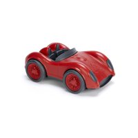 Green Toys - Coche De Juguete Verde, Coche De Carreras Rojo, 100% Plástico Reciclado