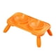 thumbnail image 2 of Cuencos Dobles Para Perros Cuencos De Comida Y Agua Comedero Para Mascotas Cuencos De Comida Para Gatos Para Perros Naranja, 2 of 5