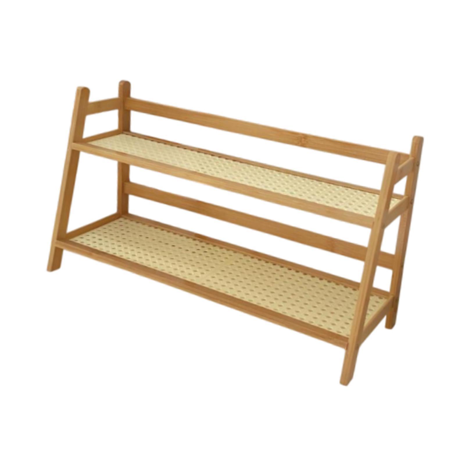 Magideal - Guardería De Doble Capa Desk Ganalizador Organizador De Almacenamiento Desktop Soporte De Flores Sondries Estantes De Almacenamiento De Estantería De