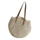 thumbnail image 1 of Bolso De Hombro Tejido De Ratán /paja  Estilo Boho Playero Beige, 1 of 2