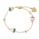 thumbnail image 1 of Pulsera de fresa para mujer Pulsera con dijes Pulsera de cadena de latón para mujer Pulsera de eslabones para el compromiso del día de San Valentín de Rosa, 1 of 1