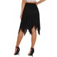 thumbnail image 3 of Faldas Midi de Malla Fluidas con Fruncido y Cintura Alta Asimétrica para Mujer INSPIRE CHIC S Negro, 3 of 6