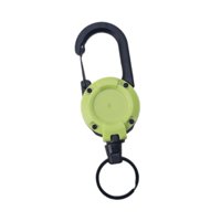 Ioensy - Llavero Retráctil Resistente Con Carrete Para Acampar Al Aire Libre Y Pescar, Color Verde