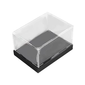 Magideal - Caja De Exhibición De Acrílico Transparente Base Negra Contenedor Multipropósito A Prueba De Polvo Para Recuerdos Cosméticos Modelo Coleccionables 30Cmx20Cmx10Cm