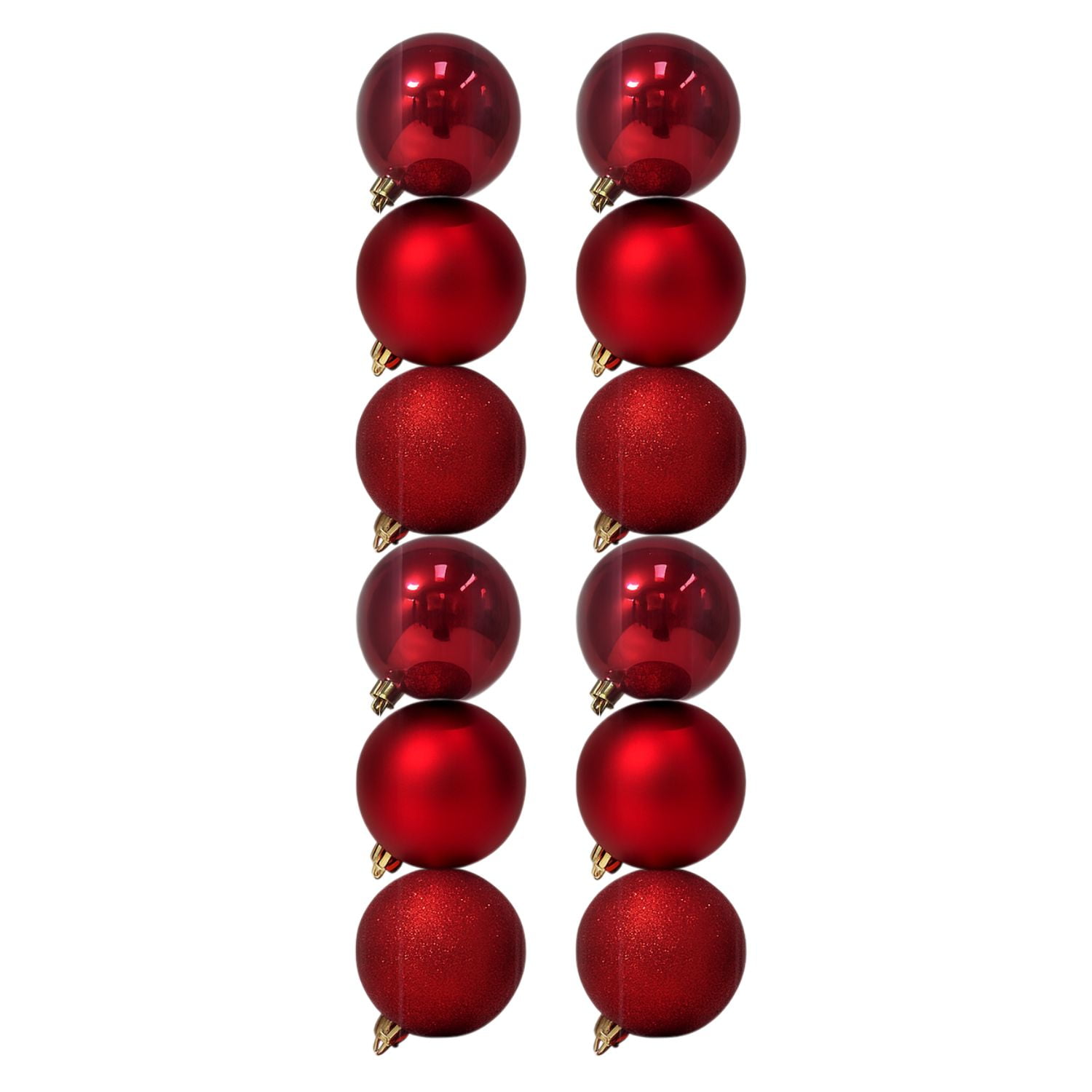 Genérico - 12 Bambalinas Navideñas Esferas 4cm Rojas Adorno Decoración