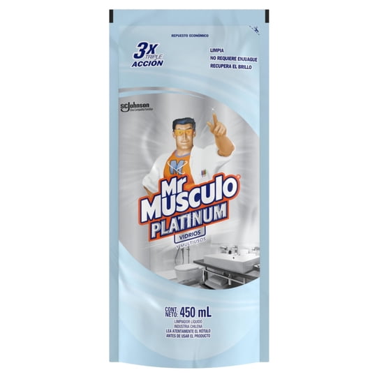 Limpia Vidrios Y Multiuso Líquido Doypack 450 ml Mr. Músculo