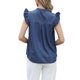thumbnail image 3 of INSPIRE CHIC Top de Mezclilla sin Mangas para Mujer con Mangas Volantes Lindas, Cuello en V con Cuello, Blusa Casual de Jean S Azul, 3 of 6