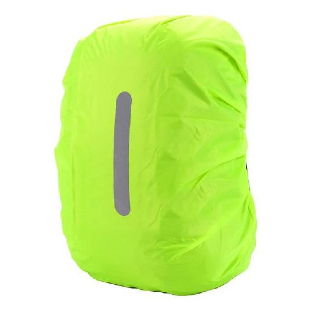 Genérico - Funda Cubre Mochila Impermeable Reflectante 45-55 Litros Talla L Verde Fluor