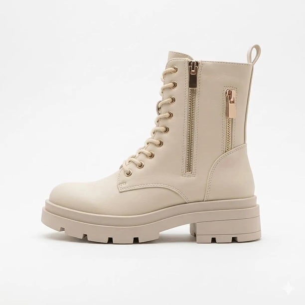 Bota Beige Mujer PU Combat 22-20 beige 35