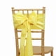 thumbnail image 1 of Xiao Hua Correa de Asiento Amarilla - Juego de 20 Piezas, 108.27 x 6.69 Pulgadas Brillante y Reluciente, Lazo Sedoso para Bricolaje Autoajustable, Adecuado para Decoración de Sillas de Boda Banquete, 1 of 5