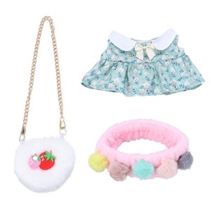 Bothyi - Muñeco De Peluche Suave Ropa Disfraz Diadema Para Niñas Muñecas Colorido Pom Pom