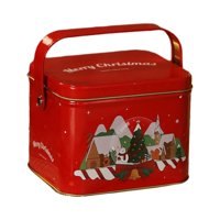 Bothyi - Latas De Regalo De Navidad, Contenedor De Galletas Rectangular Vacío Para Pasteles, Manualidades, Joyería, Rojo