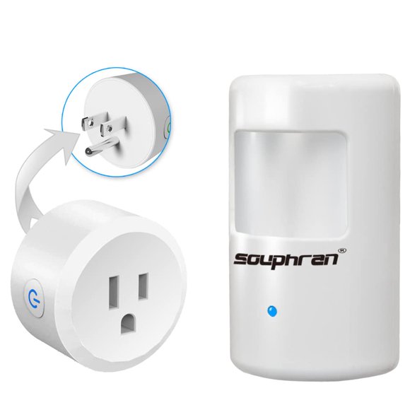 Detector de movimiento SOUPHRAN inalámbrico con alcance RF de 130 pies