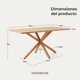 thumbnail image 3 of Mesa Comedor Argo Rectangular 160cm Venhoouse Natural, 3 of 8