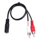thumbnail image 3 of Cable Adaptador 2x1 Hembra A Auxiliar Rca Macho de Audio negro, 3 of 3