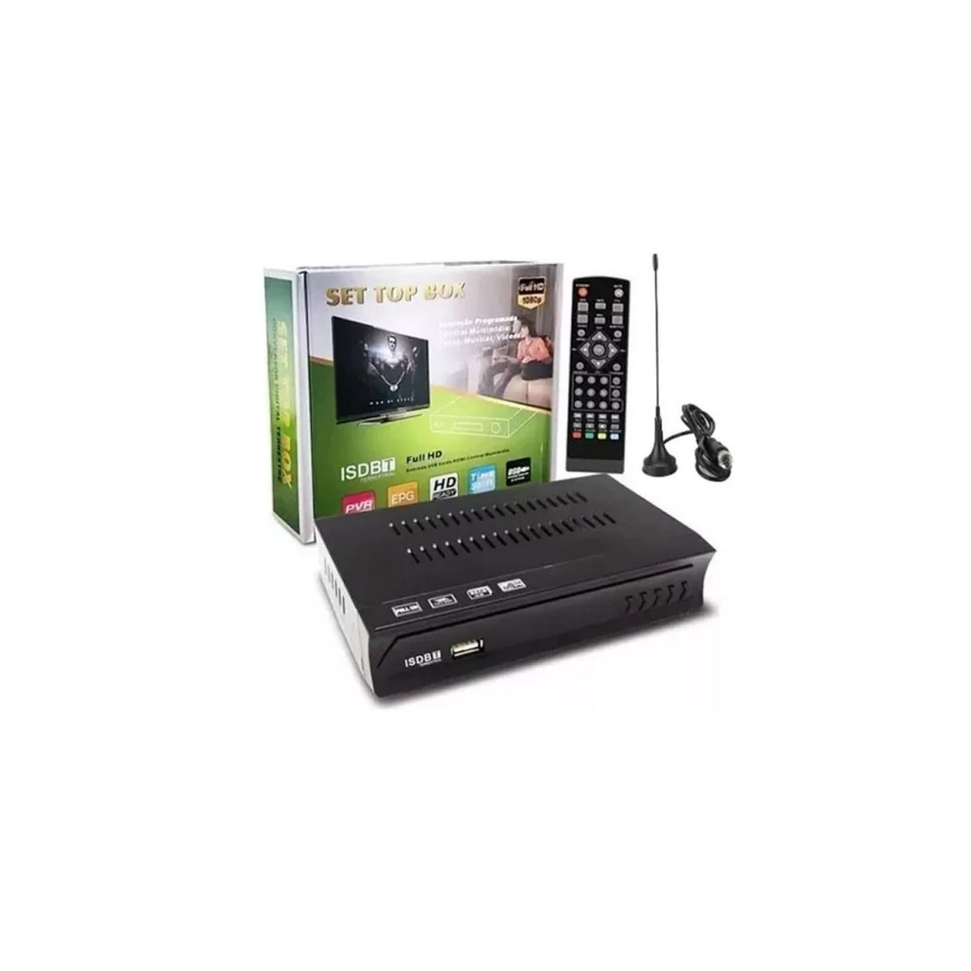Set Top Box - Kit Sintonizador De Tv Digital Hd + Antena Hd