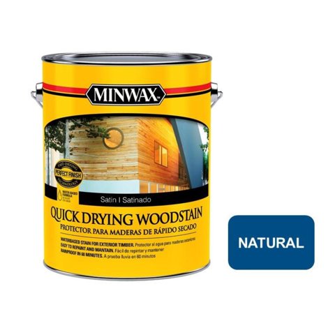 Minwax - Woodstain Base Agua Secado Rapido 1 Gl (3.78Lt) Natural
